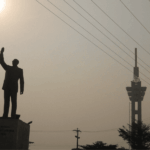 La figura de la estatua de Patricie Lumumba en Kinsasha, capital de la República Democrática del Congo