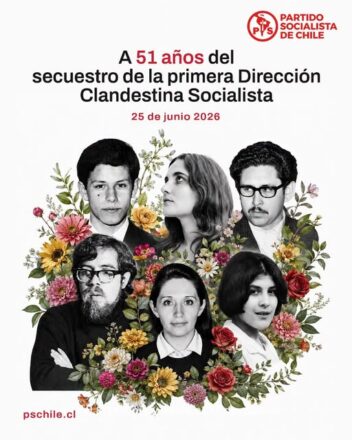 Partido socialista conmemora 51 años de la detención y desaparición de su dirección clandestina.