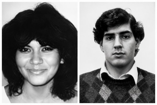 Carmen Gloria Quintana y Rodrigo Rojas de Negri. Foto restaurada. 