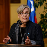 Diputadas del Frente Amplio exigen explicaciones al Gobierno por el cierre de la unidad sobre adopciones ilegales La diputada Lorena Fries ofrece un punto de prensa en la Camara de Diputados. Raul Zamora/Aton Chile