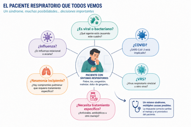 Cuadro informativo sobre las enfermedades respiratorias.