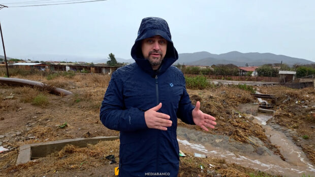 Diputado Manoucheri en Coquimbo por sistema frontal. Foto: Mediabanco.