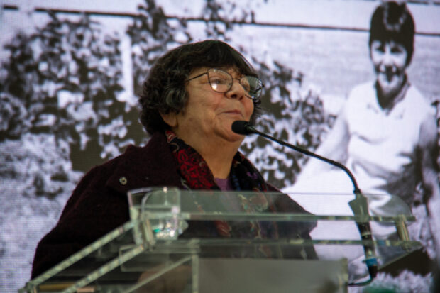 Alicia Lira recibe el Premio Nacional de DD.HH. Foto: INDH.