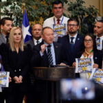 Punto de prensa de diputados del Partido de la Gente y el ministro Segpres José García Ruminot.