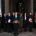 Presidente Kast decreta emergencia preventiva entre Arica y Coquimbo por lluvias intensas El Presidente de la Republica, Jose Antonio Kast, realiza una declaracion a la prensa en el Palacio de La Moneda.
