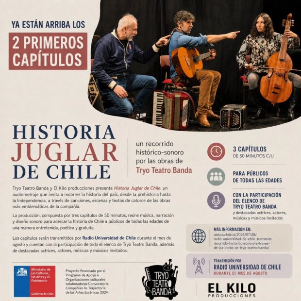 Promoción de "La historia juglar de Chile" de Tryo Teatro Banda en Radio Universidad de Chile.