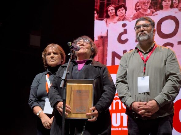 Alicia Lira, conmemoración de los 38 años de la CUT.