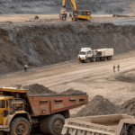 Chile y Argentina aprueban protocolos para explotación de minerales en fronteras Maquinaria pesada trabajando en una mina a cielo abierto.
