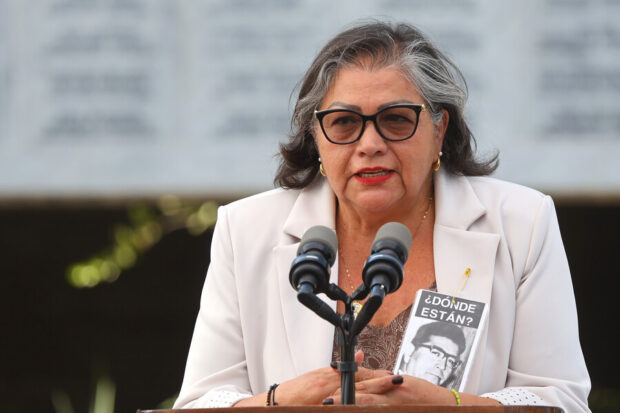 Gaby Rivera, presidenta de la Agrupación de Familiares de Detenidos Desaparecidos. Foto: Aton.