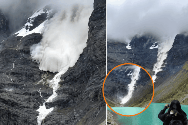 Enorme glaciar en Perú.