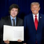 Donald Trump abre la puerta a revisar apoyo de EE.UU. a Reino Unido sobre Malvinas Javier Milei y Donald Trump.