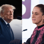 Claudia Sheinbaum fustiga nuevo mapa de Trump: "México no es ni será colonia de ningún país extranjero" Presidente de EE.UU., Donald Trump, y su par de México, Claudia Sheinbaum.