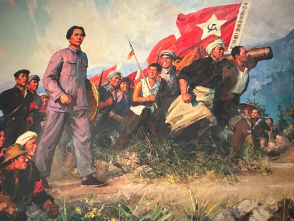 Cuadro de Mao Zedong durante la Revolución China exhibido en el Museo del Partido Comunista chino. 