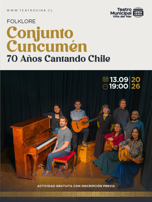 Afiche de la celebración por los 70 años del Conjunto Cuncumén.
