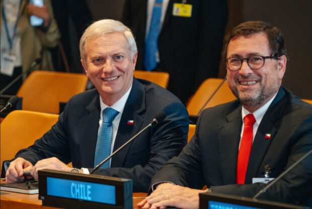 Presidente Kast y canciller Francisco Pérez Mackenna en la Asamblea General de la ONU.