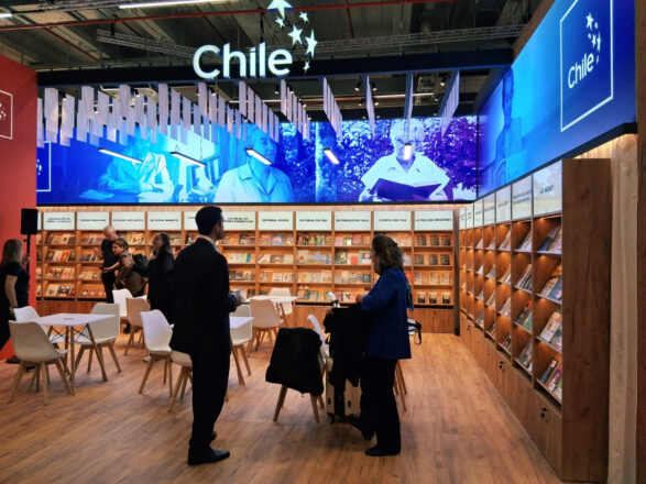 Estand de Chile en la Feria del Libro de Frankfurt 2025.