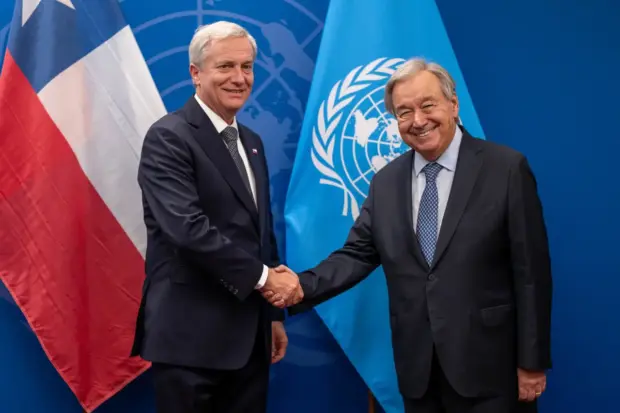 José Antonio Kast y Antonio Guterres.