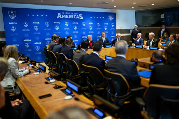 Presidente de Estados Unidos, Donald Trump, encabeza encuentro del Escudo de las Américas en el marco de la 81.ª Asamblea General de Naciones Unidas.