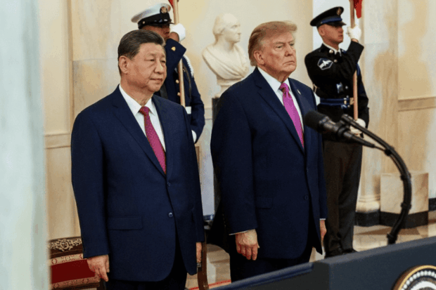 El presidente de EE.UU., Donald Trump, junto a su par de china, Xi Jinping.