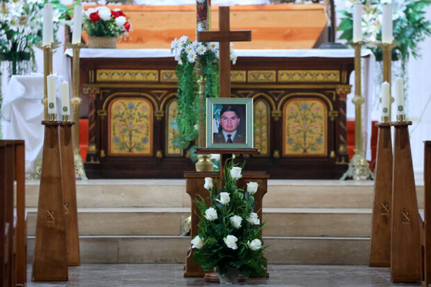 Velorio del cabo segundo de Carabineros Cristopher Aguilera Fernández. 