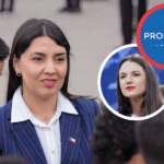 Ministra Marín apunta al gobierno anterior por fin de Prodemu: La situación heredada es “irremontable” Montaje de imágenes de la ministra de la Mujer, Judith Marín, Irina Karamanos y el logo de Prodemu.