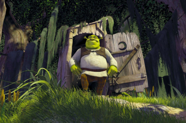 Shrek, película animada de DreamWorks.
