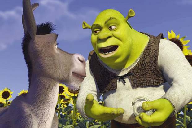 Shrek, película animada de DreamWorks.