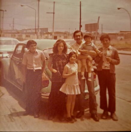 Familia Duarte Rodríguez en el exilio. Texcoco, México.