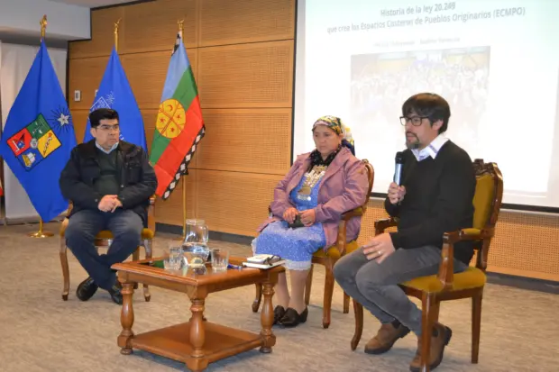 Seminario “Ley Lafkenche Historia aprendizajes y perspectivas para una gobernanza costera” realizado en la Facultad de Gobierno de la Universidad de Chile.