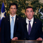 Ministro de Justicia, Fernando Rabat, junto al subsecretario de Justicia, Luis Silva.